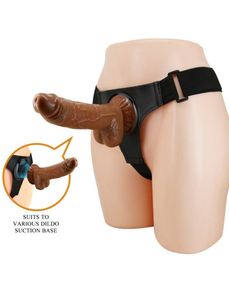PRETTY LOVE HARNESS BRIEFS ARNES UNIVERSAL CON DILDO MICHEAL 20 CM NEGRO