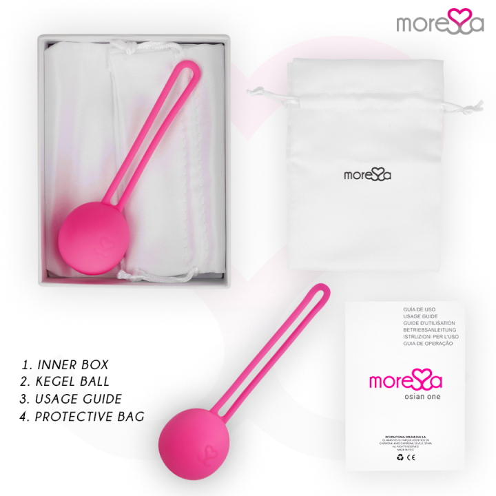 MORESSA OSIAN ONE ENTRENAMIENTO SUELO PELVICO 51gr PREMIUM SILICONA ROSA