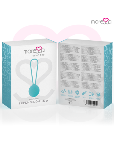 MORESSA OSIAN ONE ENTRENAMIENTO SUELO PELVICO 51gr PREMIUM SILICONA TURQUESA