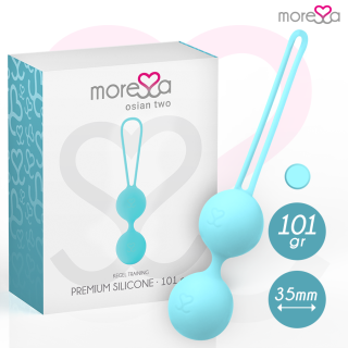 MORESSA OSIAN TWO ENTRENAMIENTO SUELO PELVICO 101gr PREMIUM SILICONA TURQUESA