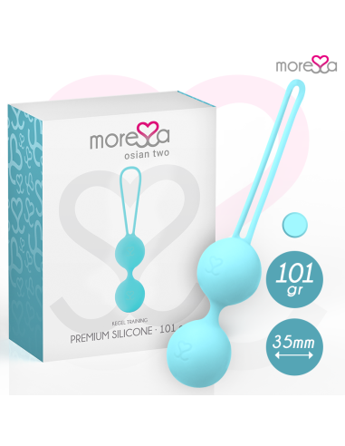 MORESSA OSIAN TWO ENTRENAMIENTO SUELO PELVICO 101gr PREMIUM SILICONA TURQUESA