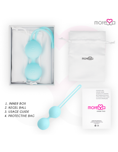 MORESSA OSIAN TWO ENTRENAMIENTO SUELO PELVICO 101gr PREMIUM SILICONA TURQUESA