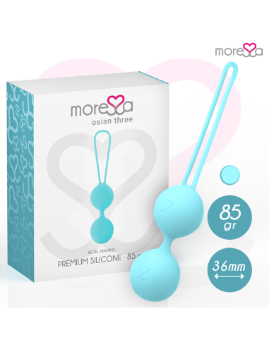 MORESSA OSIAN THREE ENTRENAMIENTO SUELO PELVICO 85 gr PREMIUM SILICONA TURQUESA