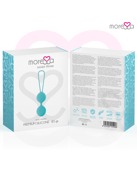 MORESSA OSIAN THREE ENTRENAMIENTO SUELO PELVICO 85 gr PREMIUM SILICONA TURQUESA MORESSA OSIAN THREE ENTRENAMIENTO SUELO PELVICO 85 gr PREMIUM SILICONA TURQUESA