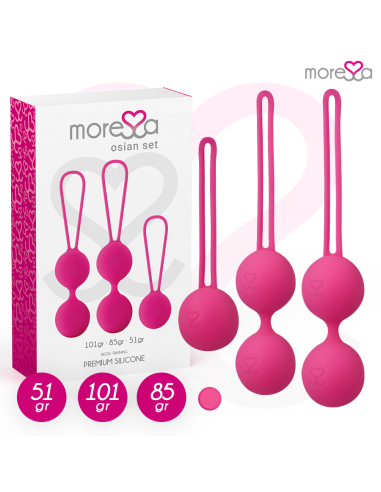 MORESSA OSIAN SET PREMIUM SILICONA ROSA Osian One 51 g Osian Two 101 g Osian Three 85 g