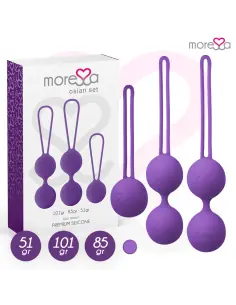 MORESSA OSIAN SET Osian One 51 Gr Osian Two 101 Gr Osian Three 85 gr PREMIUM SILICONA LILA