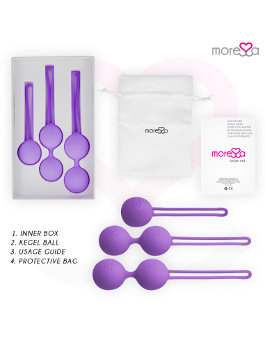 MORESSA OSIAN SET Osian One 51 Gr Osian Two 101 Gr Osian Three 85 gr PREMIUM SILICONA LILA