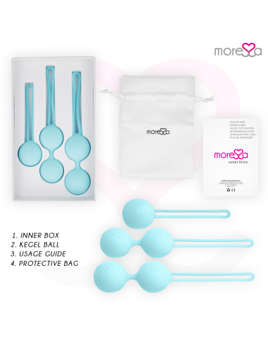 MORESSA OSIAN SET Osian One 51 Gr Osian Two 101 Gr Osian Three 85 gr PREMIUM SILICONA TURQUESA