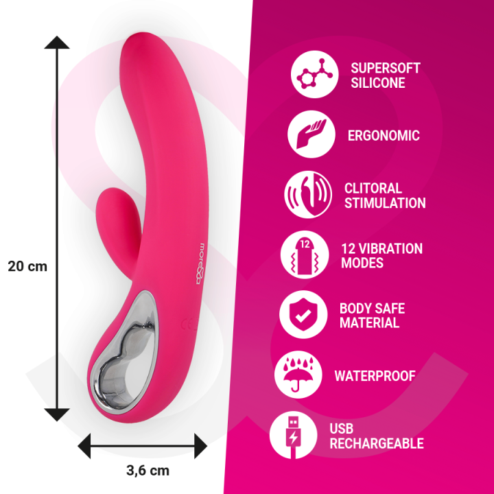 MORESSA TROY MASAJEADOR PUNTO G Y CLITORIS PREMIUM SILICONE RECARGABLE