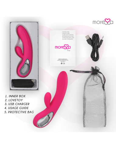 MORESSA TROY MASAJEADOR PUNTO G Y CLITORIS PREMIUM SILICONE RECARGABLE