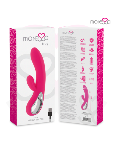 MORESSA TROY MASAJEADOR PUNTO G Y CLITORIS PREMIUM SILICONE RECARGABLE