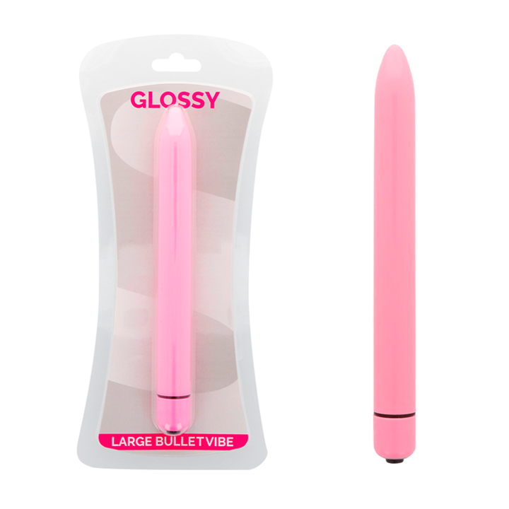 GLOSSY SLIM VIBRADOR ROSA