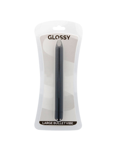 GLOSSY SLIM VIBRADOR NEGRO