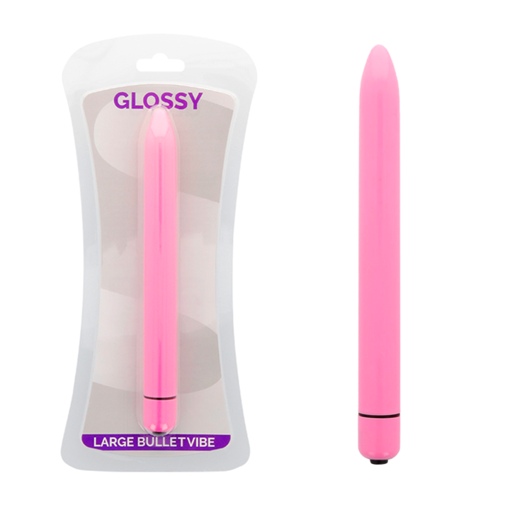 GLOSSY SLIM VIBRADOR ROSA INTENSO