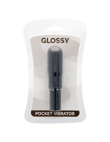 GLOSSY POCKET VIBRADOR NEGRO