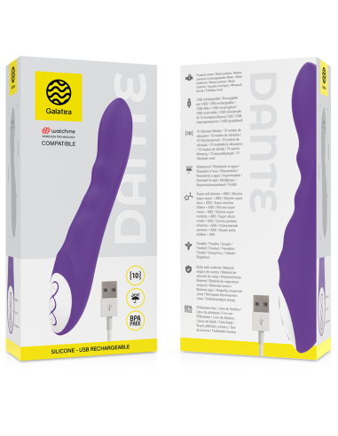 GALATEA DANTE VIBRADOR LILA COMPATIBLE CON WATCHME WIRELESS TECHNOLOGY