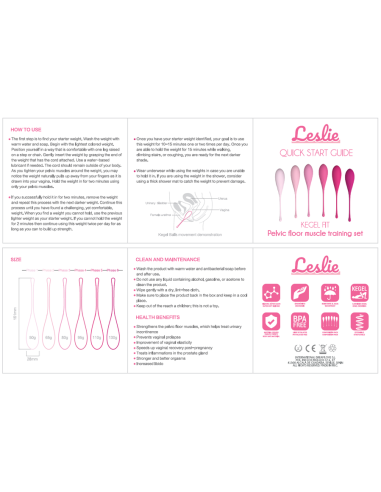 LESLIE KEGEL FIT ENTREGADOR SUELO PELVICO 6 PESOS