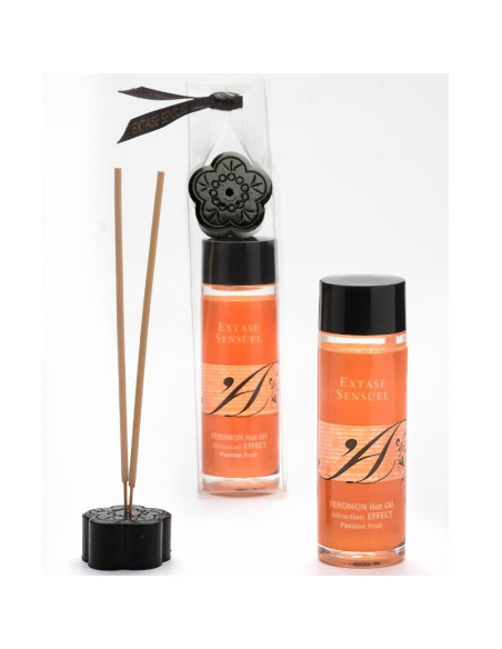 EXTASE SENSUAL ACEITE MASAJE EFECTO CALOR CON FEROMONAS FRUTA DE LA PASION 100 ML