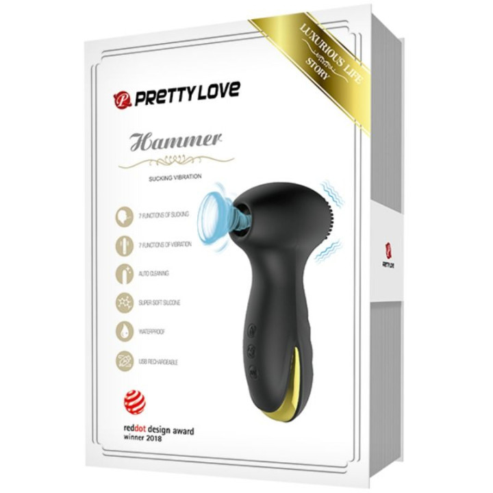 PRETTY LOVE SMART HAMMER VIBRACION Y ONDAS ESTIMULADORAS