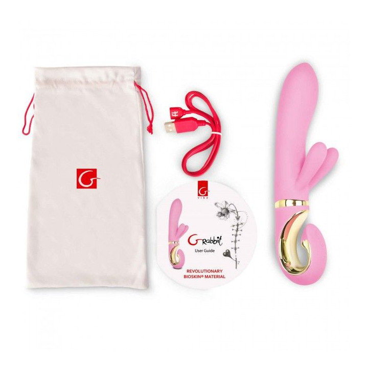 G VIBE G RABBIT VIBRADOR CONEJITO RAMPANTE ROSA