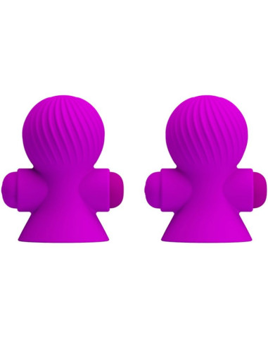 PRETTY LOVE ESTIMULADORES PEZONES 12 MODOS VIBRACION LILA