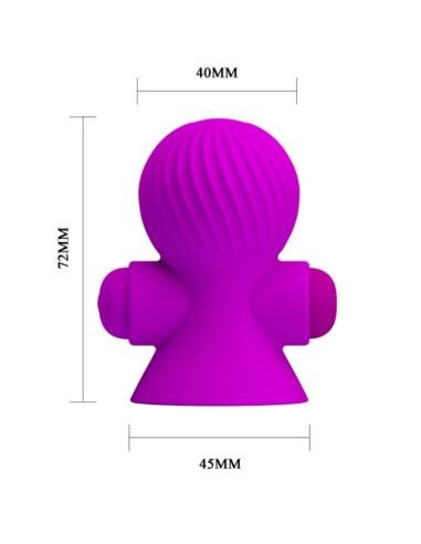 PRETTY LOVE ESTIMULADORES PEZONES 12 MODOS VIBRACION LILA