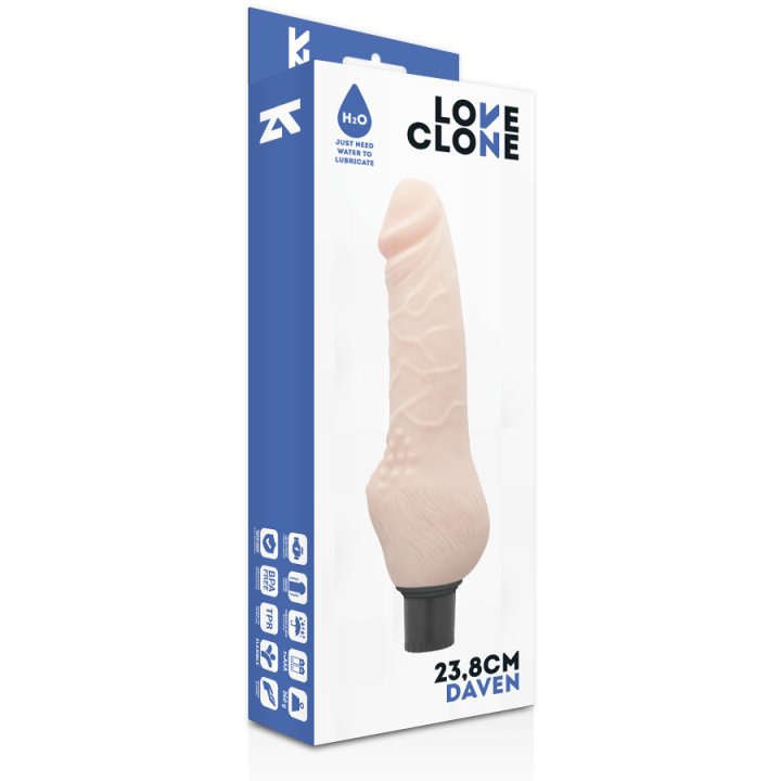 LOVECLONE DAVEN VIBRADOR REALISTICO SELF LUBRICATION 238 CM O 38 CM