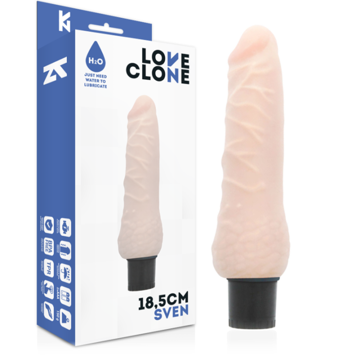 LOVECLONE SVEN VIBRADOR REALISTICO SELF LUBRICATION 185 CM O 33 CM