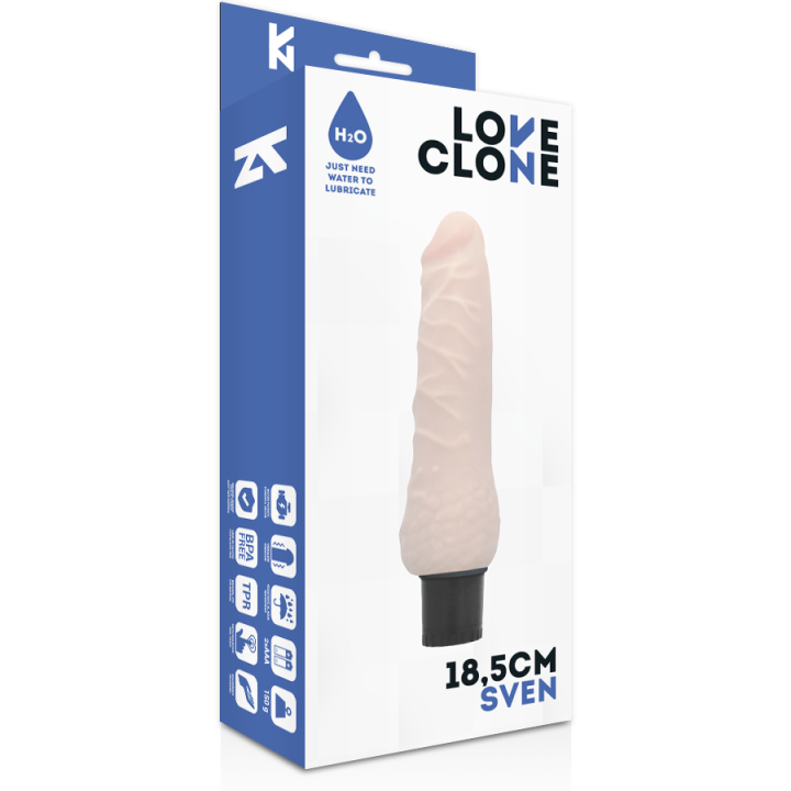 LOVECLONE SVEN VIBRADOR REALISTICO SELF LUBRICATION 185 CM O 33 CM