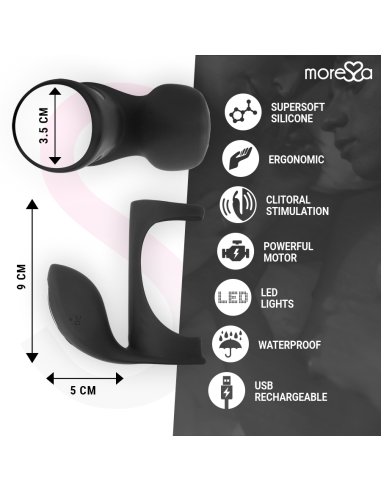 MORESSA BRANDON POTENTE ANILLO VIBRADOR CON FUNDA DE ENGROSAMIENTO MASCULINO