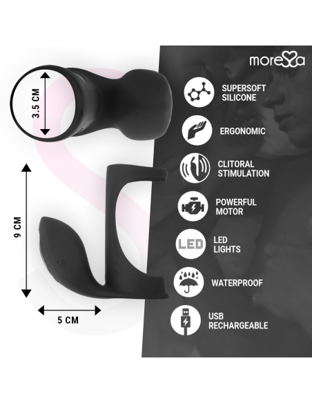 MORESSA BRANDON POTENTE ANILLO VIBRADOR CON FUNDA DE ENGROSAMIENTO MASCULINO