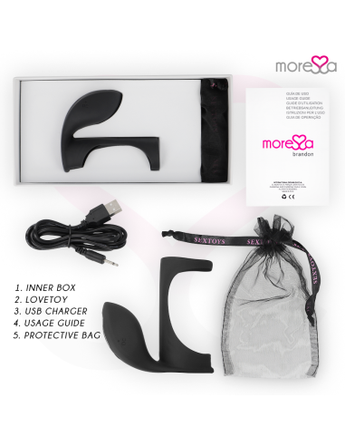 MORESSA BRANDON POTENTE ANILLO VIBRADOR CON FUNDA DE ENGROSAMIENTO MASCULINO