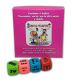 DIABLO PICANTE - 4 DICE GAME OF PRONOUN, VERB, PART OF THE BODY AND PLACE