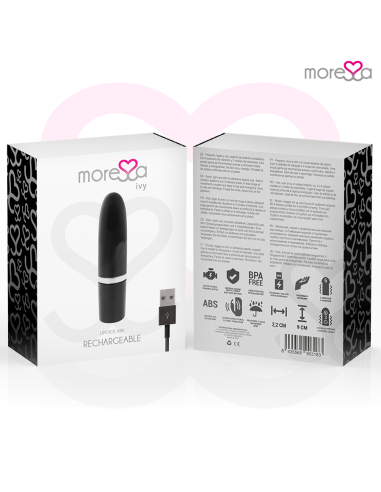 MORESSA IVY MASAJEADOR SIMULADOR LABIAL DE VIAJE NEGRO
