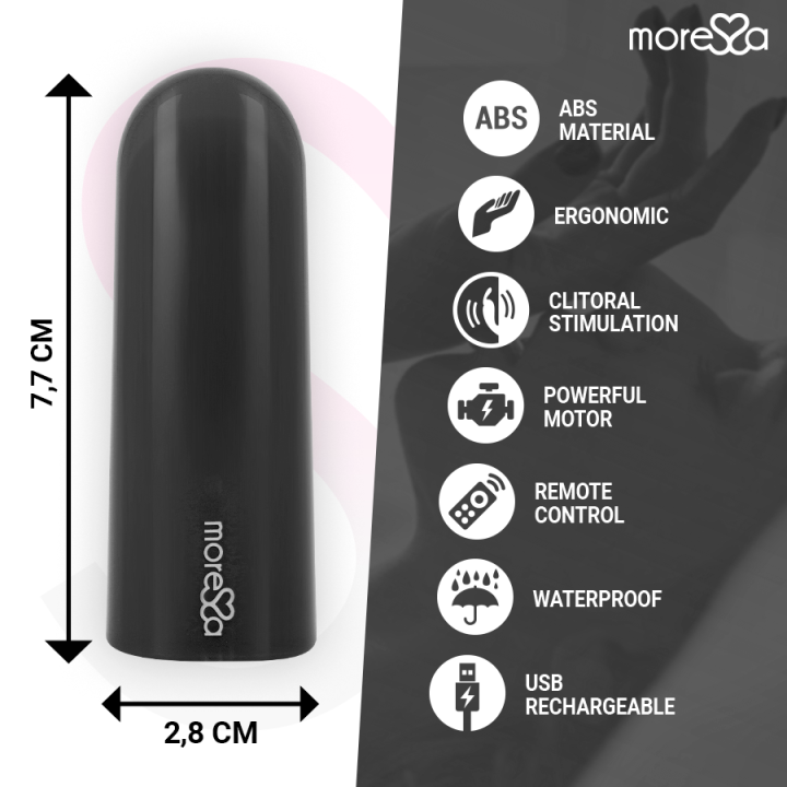 MORESSA NIX POTENTE VIBRADOR MULTI JUEGOS CONTROL REMOTO NEGRO