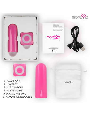 MORESSA NIX POTENTE VIBRADOR MULTI JUEGOS CONTROL REMOTO ROSA