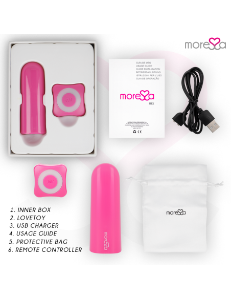MORESSA NIX POTENTE VIBRADOR MULTI JUEGOS CONTROL REMOTO ROSA MORESSA NIX POTENTE VIBRADOR MULTI JUEGOS CONTROL REMOTO ROSA