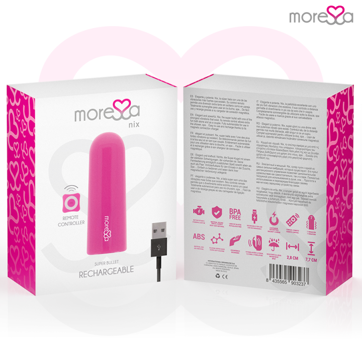 MORESSA NIX POTENTE VIBRADOR MULTI JUEGOS CONTROL REMOTO ROSA
