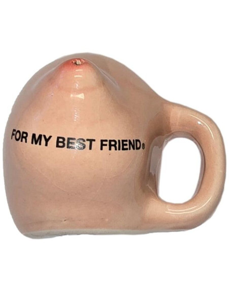 DIABLO PICANTE a IMAN DE 1 PECHO EN TAZA CERAMICA aFOR MY BEST FRIENDa