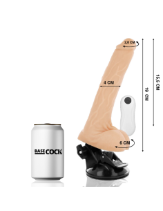 BASECOCK VIBRADOR REALISTICO CONTROL REMOTO NATURAL 19 CM O 4 CM 2