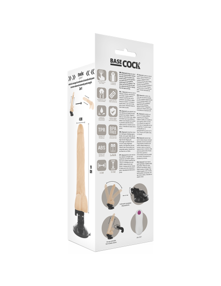 BASECOCK VIBRADOR REALISTICO CONTROL REMOTO NATURAL 19 CM O 4 CM BASECOCK VIBRADOR REALISTICO CONTROL REMOTO NATURAL 19 CM O 4 CM