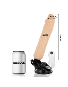 BASECOCK VIBRADOR REALISTICO CONTROL REMOTO NATURAL 20 CM O 4 CM 2