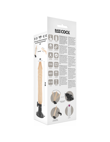 BASECOCK VIBRADOR REALISTICO CONTROL REMOTO NATURAL 20 CM O 4 CM BASECOCK VIBRADOR REALISTICO CONTROL REMOTO NATURAL 20 CM O 4 CM