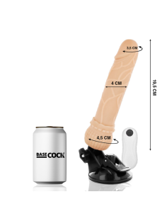 BASECOCK VIBRADOR REALISTICO CONTROL REMOTO NATURAL 195 CM O 4 CM 2