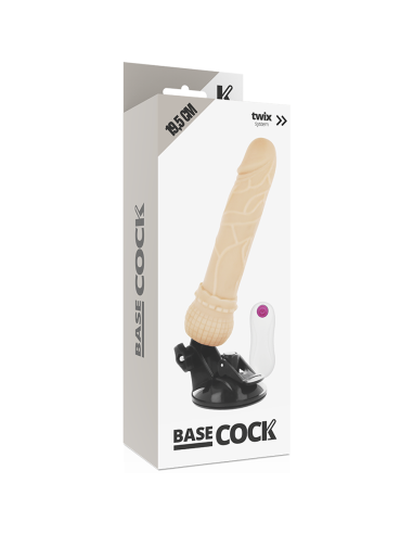 BASECOCK VIBRADOR REALISTICO CONTROL REMOTO NATURAL 195 CM O 4 CM