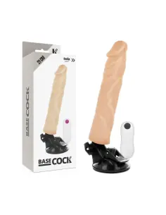 BASECOCK VIBRADOR REALISTICO CONTROL REMOTO NATURAL 21 CM O 4 CM
