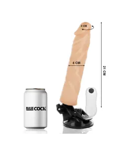 BASECOCK VIBRADOR REALISTICO CONTROL REMOTO NATURAL 21 CM O 4 CM 2