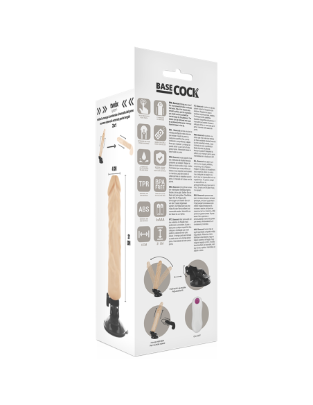 BASECOCK VIBRADOR REALISTICO CONTROL REMOTO NATURAL 21 CM O 4 CM BASECOCK VIBRADOR REALISTICO CONTROL REMOTO NATURAL 21 CM O 4 CM