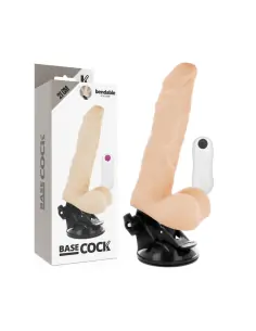 BASECOCK VIBRADOR REALISTICO ARTICULABLE CONTROL REMOTO NATURAL 21 CM O 5 CM