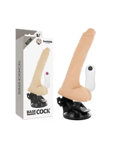 BASECOCK VIBRADOR REALISTICO ARTICULABLE CONTROL REMOTO NATURAL 185 CM O 4 CM